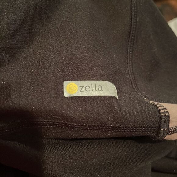Zella Wonder Black Taupe Cream Color Block 7/8 Stretchy Leggings Sz Small - Picture 5 of 7